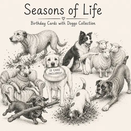 Seasons of Life Birthday Cards - Doggo Collection