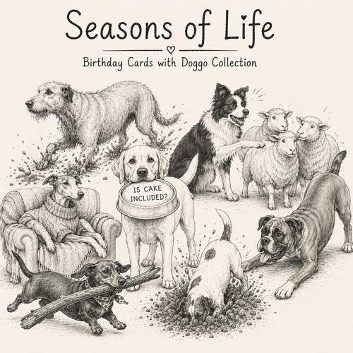 Seasons of Life Birthday Cards - Doggo Collection